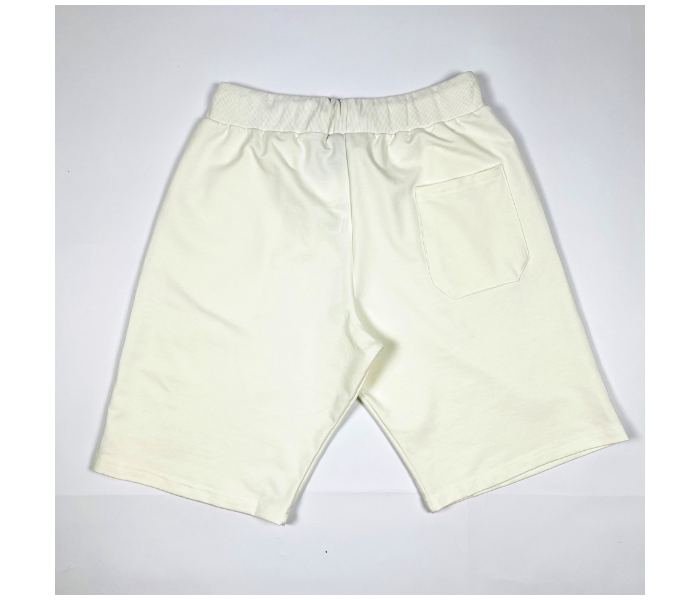 Plain Cotton XL Shorts For Men - White - Zoom Image 3