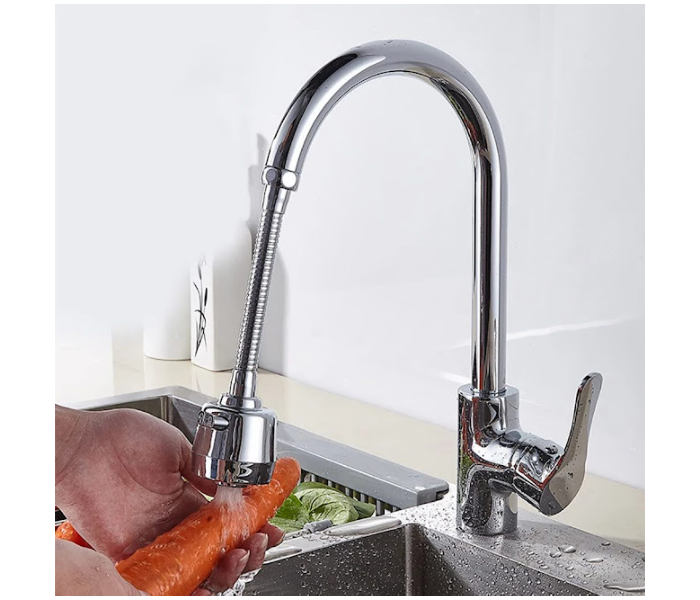 GTC 22000952 360 Degree Rotatable Anti-Splash Faucet Nozzle Head with Hose Sink Faucet Sprayer - Silver - Zoom Image 3