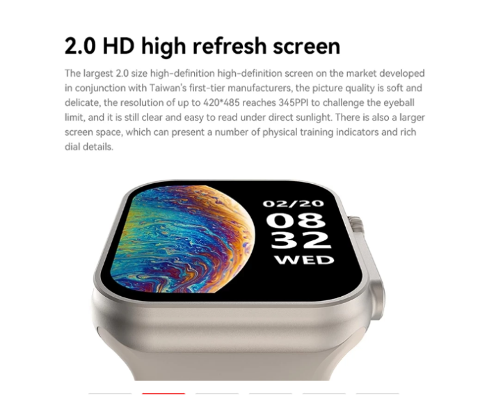 New 2022 Series 8 Smart Watch - Orange - Zoom Image 3