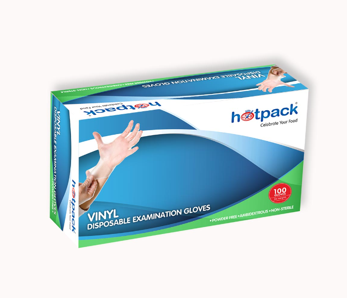 Hotpack VGSPF Set of 100 Pieces Small Powder Free Vinyl Gloves - Zoom Image 1