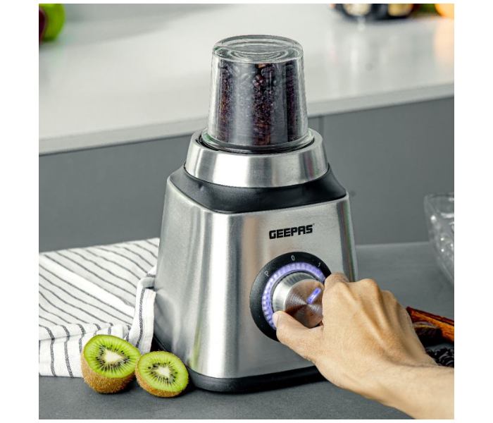 Geepas GSB44076UK 1.5 Litre 500Watts Smart Lock 2-In-1 Blender - Silver and Black - Zoom Image 3