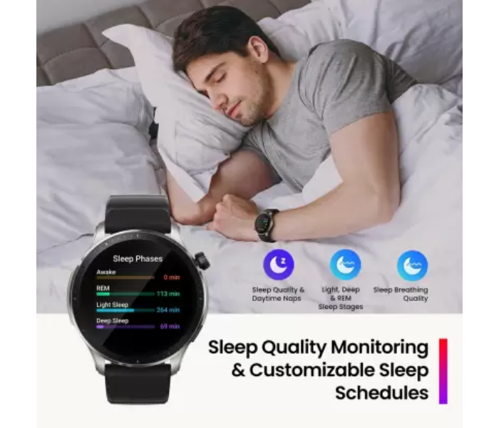 Amazfit GTR 4 Smart Watch - Black - Zoom Image 6