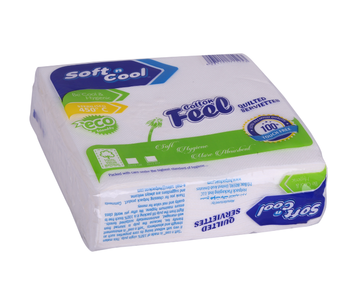 Hotpack SNC3333CF Set of 25 Pieces 33x33cm Soft N Cool Cotton Feel Paper Napkin - Zoom Image 4