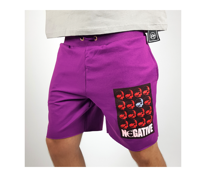 Cotton XL Shorts Negative Design for Men - Purple - Zoom Image 1