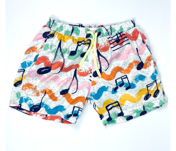 Colorful Medium Swimming Shorts For Men - Zoom Image 2