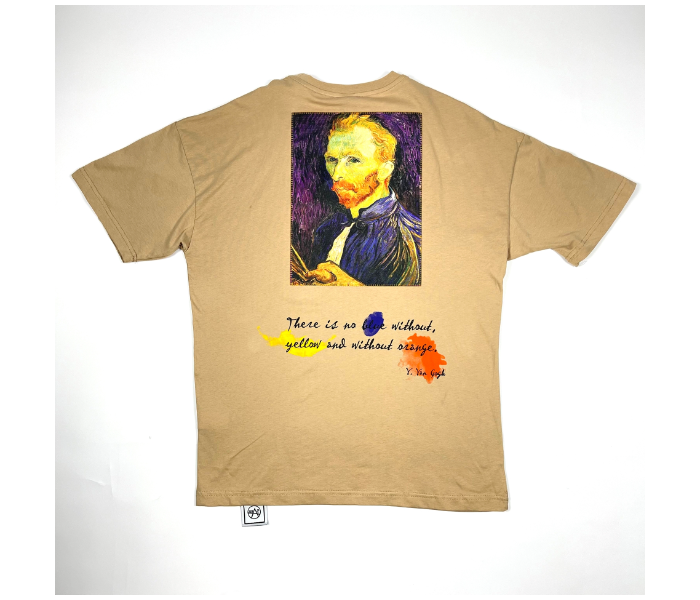 Oversize Vincent Van Gogh Small T-Shirt For Men - Brown - Zoom Image 4