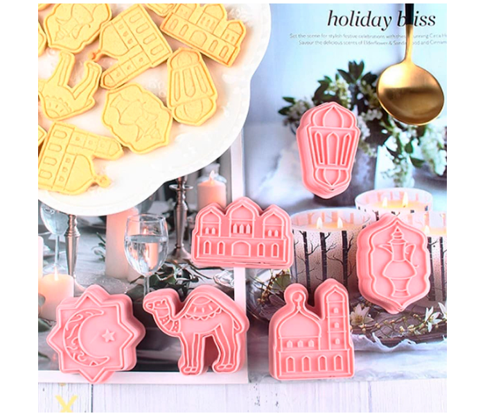 Six-Piece Set Ramadan Eid Mubarak Cookie Mold - Zoom Image 2