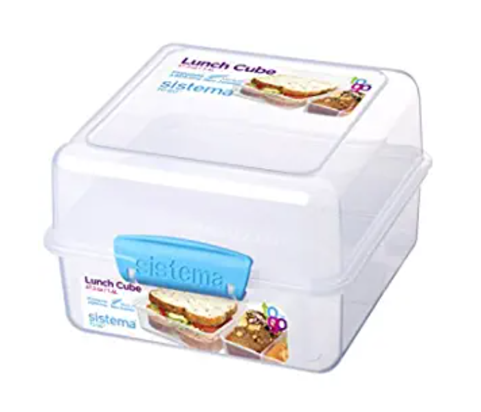 Sistema 1.4Litre To Go Lightweight Cube Lunch Box - Blue - Zoom Image