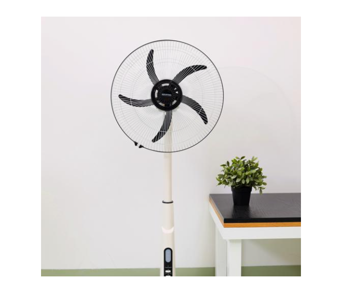 Krypton KNF6245 18 Inch Remote Control Rechargeable AC or DC Stand Fan - Black and White - Zoom Image 6