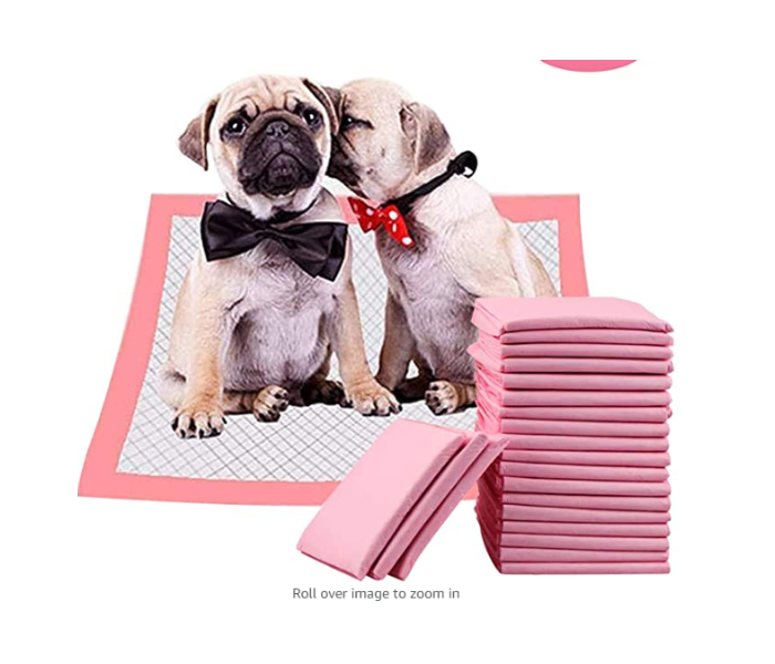 Cat and Dog Pet Training Pee Pads Super Absorbent Disposable Healthy Puppy Pads for Dog Cats 60cmx60cm 40pcs - Pink - Zoom Image 4