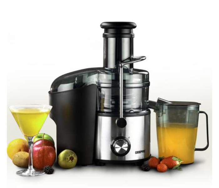 Geepas GJE46016 2 Litre 800Watts Stainless Steel Overheat Protector Juice Extractor - Black and Silver - Zoom Image 2