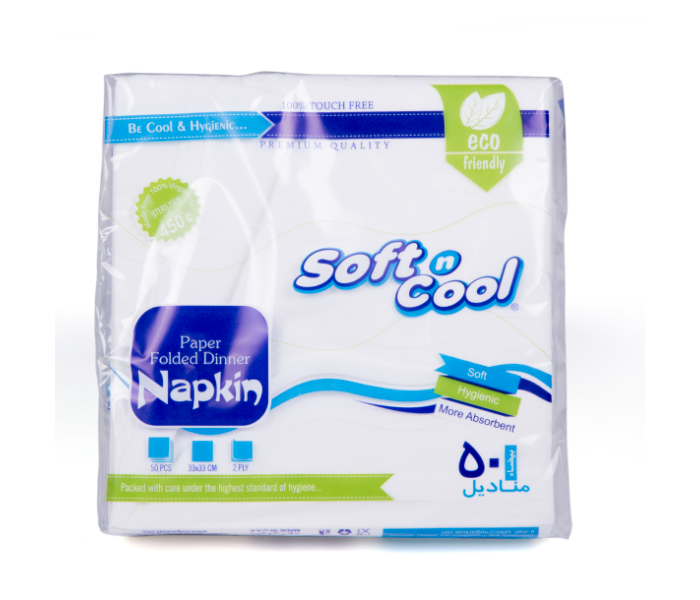 Hotpack NAPKIN3333 Set of 50 Pieces 33x33cm Soft N Cool-Paper Napkin - Zoom Image 1