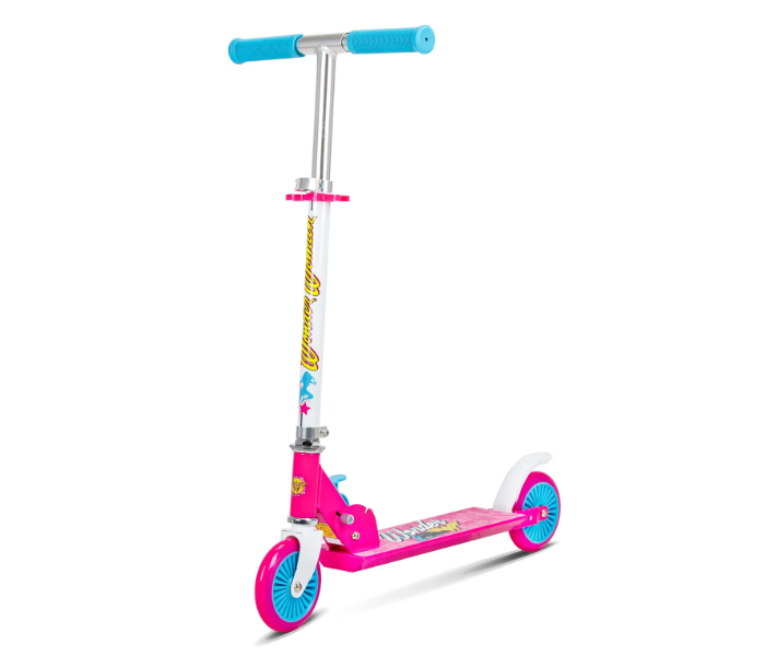 Spartan Wonder Woman 120mm Folding Scooter For Kids - Blue and Pink - Zoom Image 1