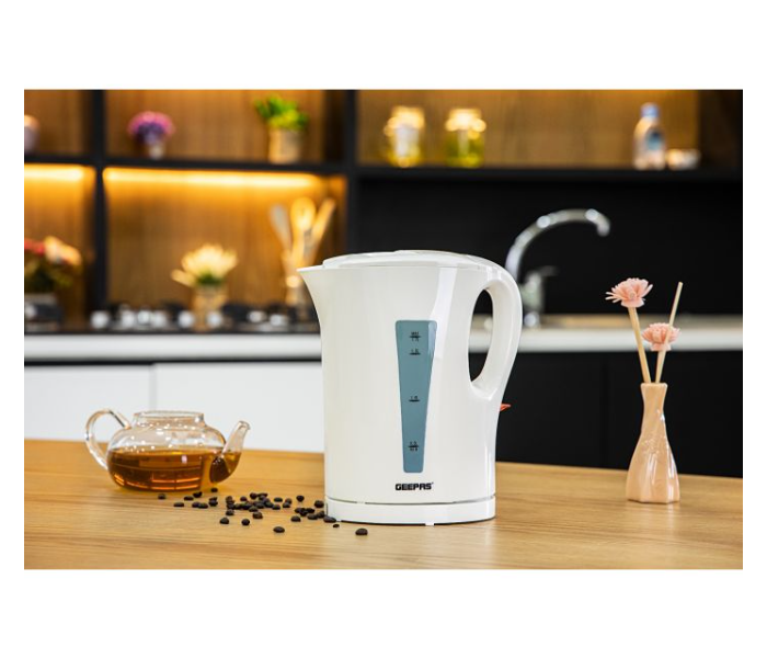 Geepas GK38029UK 1.7 Litre Auto Shut Off Boil Dry Protection Cordless Electric Kettle - White - Zoom Image 4