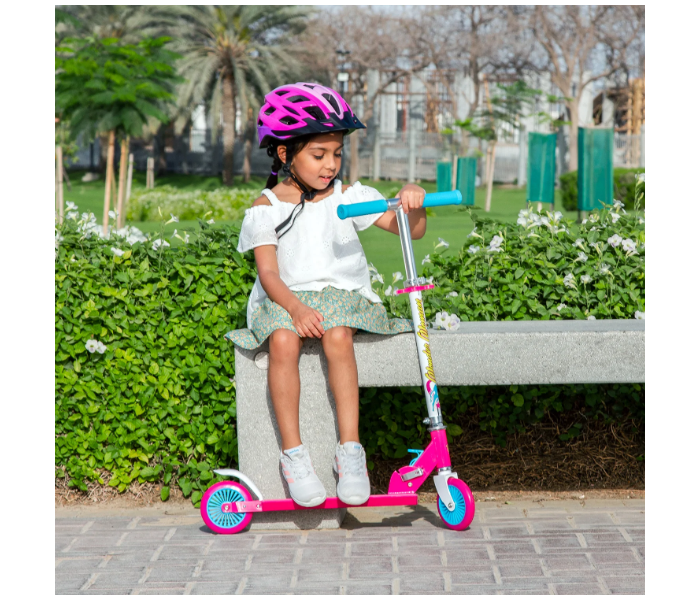 Spartan Wonder Woman 120mm Folding Scooter For Kids - Blue and Pink - Zoom Image 6