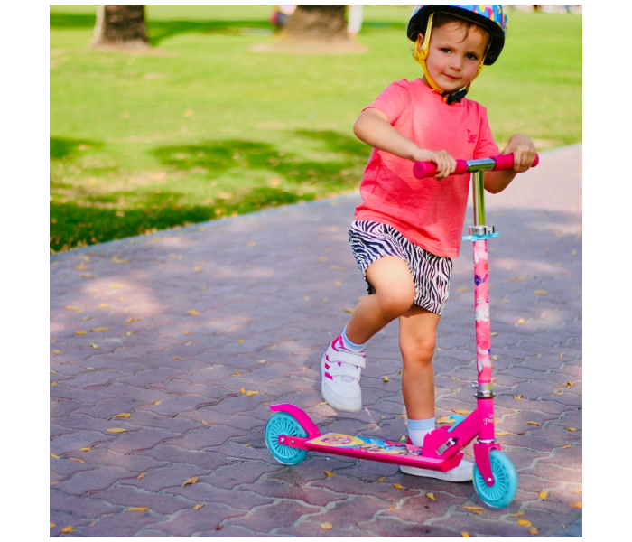 Spartan Princess 120mm Folding Scooter For Kids - Pink and Blue - Zoom Image 4