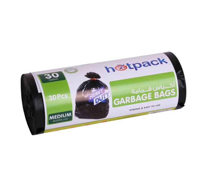 Hotpack HSMGBR6595 Set of 30 Pieces 65X95cm 30Gallon Garbage Bag Roll - Black - Zoom Image 1