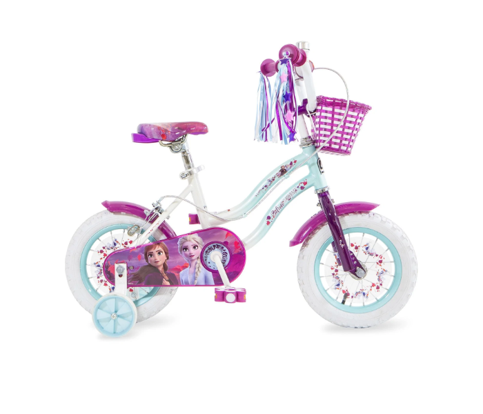 Spartan 16 Inch Premium Disney Frozen Bicycle For Kids - White and Purple - Zoom Image 1