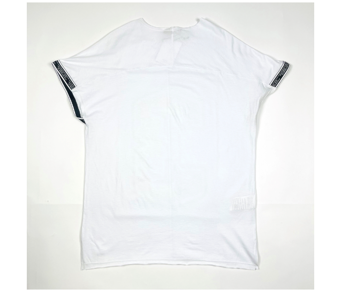 Short Sleeves Long XL T-Shirt Muscle Cut For Men - White - Zoom Image 4