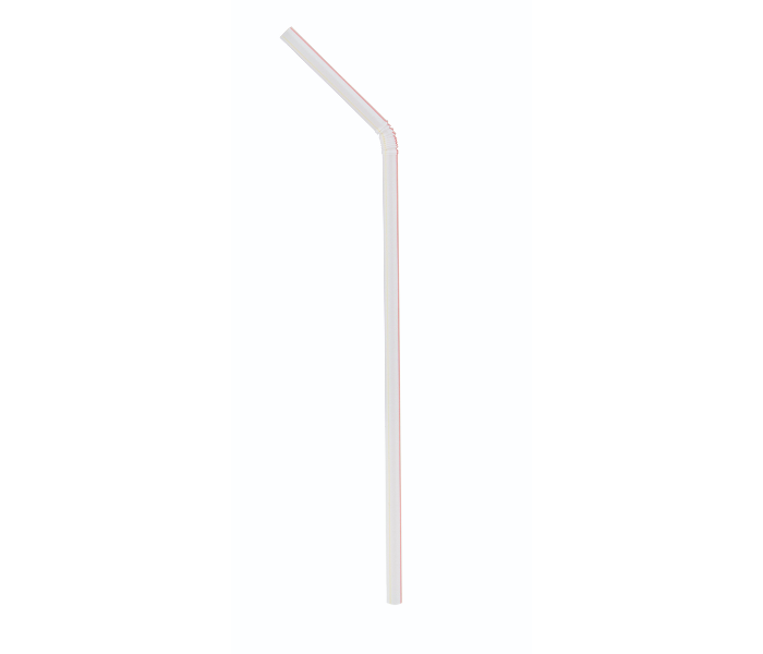 Hotpack STRAW250 Set of 250 Pieces 6mm Flexible Straw - White - Zoom Image 2