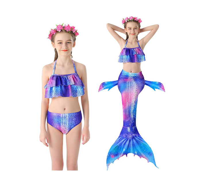 Mermaid 150cm Swimsuit for Kids - Blue and Purple - Zoom Image 1