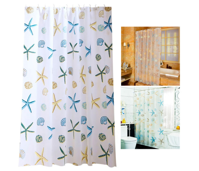 GTC 22000951 Waterproof Fabric Shower Curtain Set with Adjustable Stainless Steel Shower Curtain Rod Punch-free - Zoom Image 3