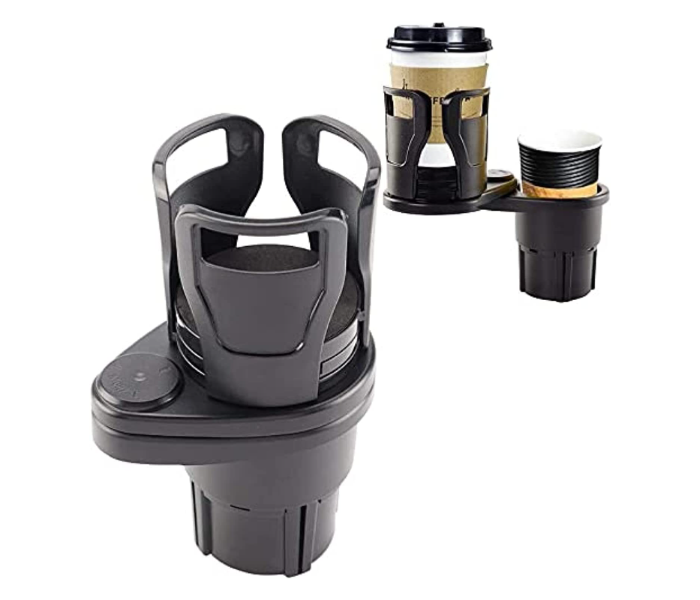 Multifunctional Car Cup Holder Expander Tray with Rotating Base 2 in 1 - Zoom Image 1