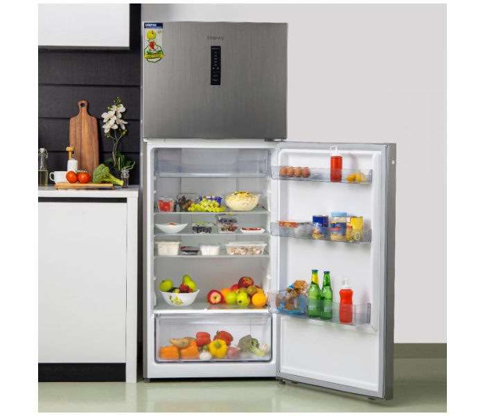 Geepas GRF5109SXHN 500 Litre Double Door Refrigerator - Silver - Zoom Image 4