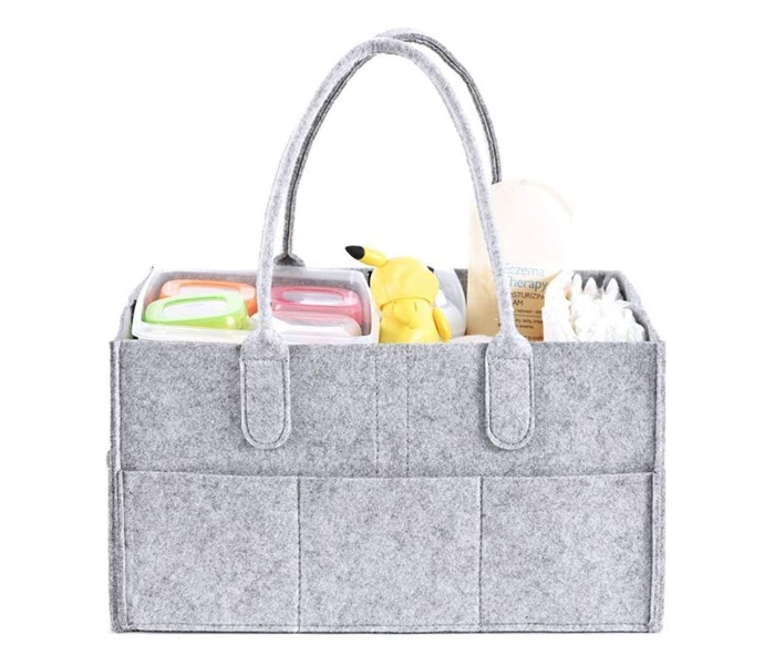 Baby Storage Basket With Button And Cover - Grey - Zoom Image 2