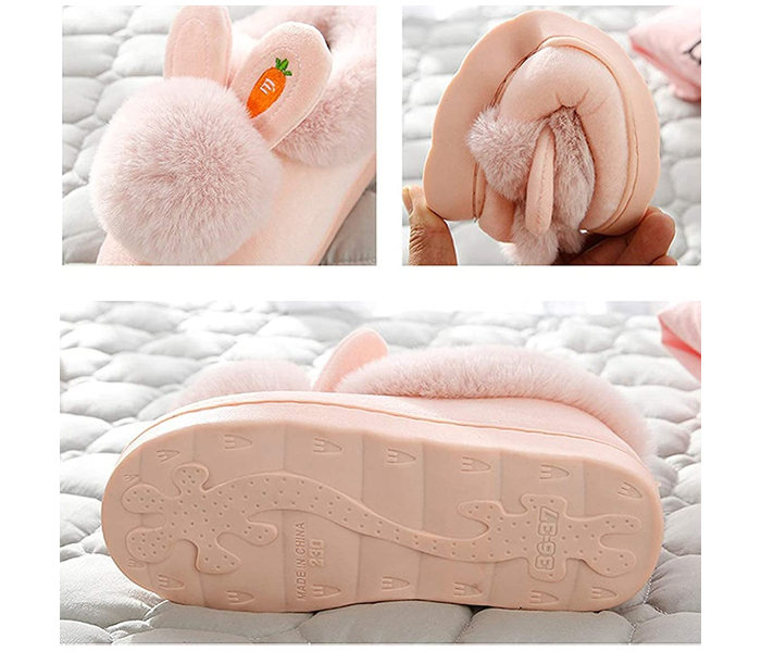 Bunny 40-41 Ears Bag With Cotton Slippers - Pink - Zoom Image 2