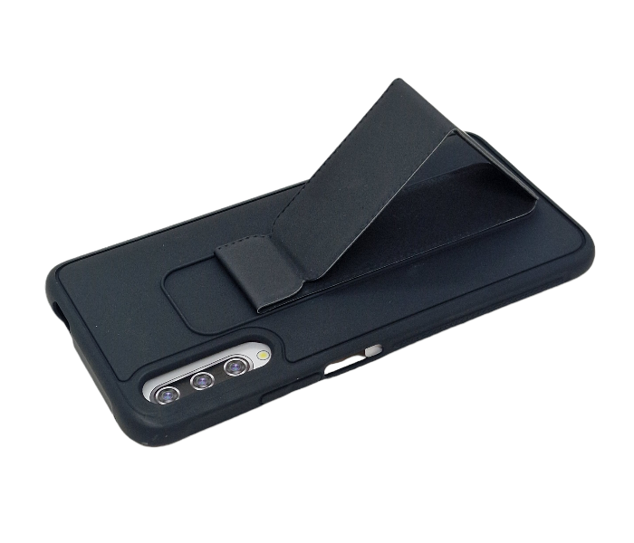 Magnetic Folding Kickstand Pu Leather Back Cover For Huawei Y9 Prime - Black - Zoom Image 2