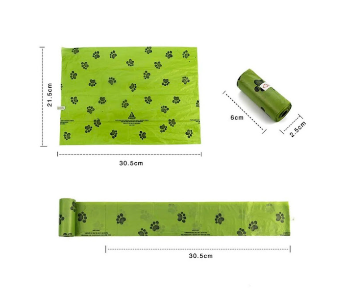 GTC 22000944 8 Rolls 120 Bags Degradable Dog Waste Bags - Green - Zoom Image 3