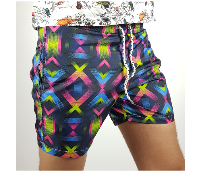 Colorful Small Swimming Shorts For Men - Navy - Zoom Image 2