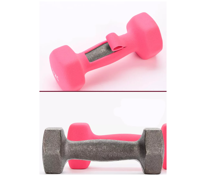 Hexagon 2Kg Dumbbells For Men And Women - Blue and Pink - Zoom Image 2