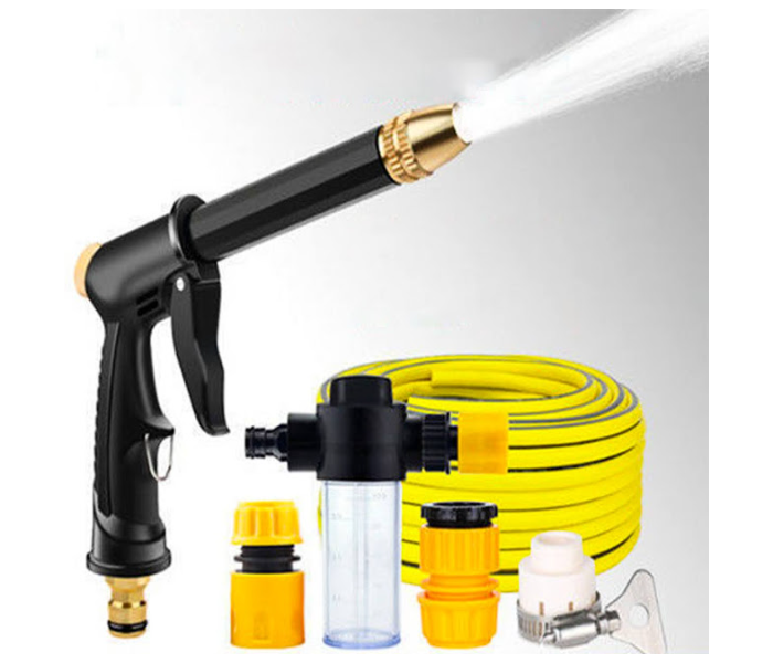 GTC 22000960 High Pressure Car Wash Water Gun Kit With 10 Meter Hose - Black and Yellow - Zoom Image 1