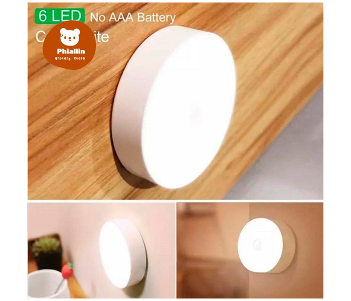 USB Charging 400mAh 5Watts Circular Induction Wardrobe Lamp - White - Zoom Image 1