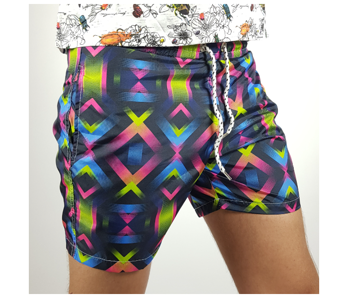 Colorful Large Swimming Shorts For Men - Navy - Zoom Image 2