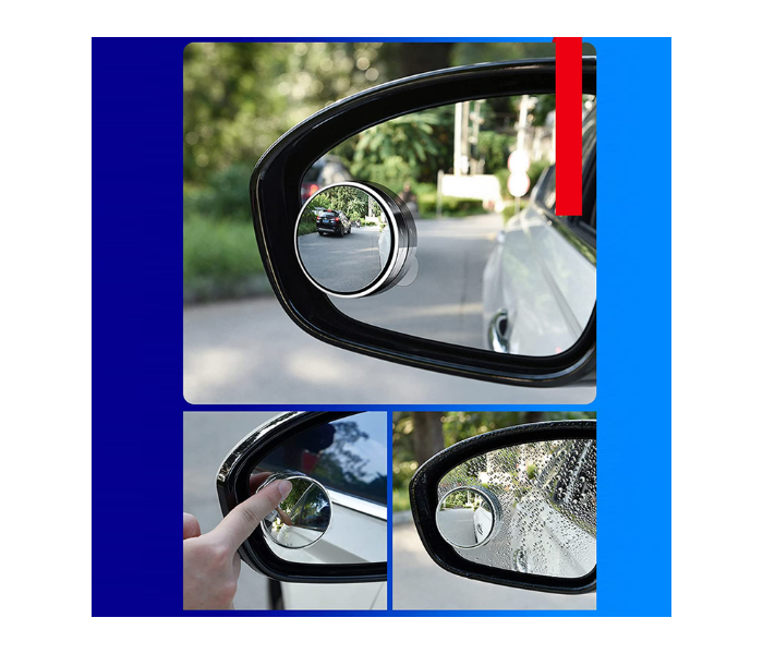 4 Pieces Blind Spot  2inch wide angle Round Rear View Sticky Mirror for Car - Zoom Image 2