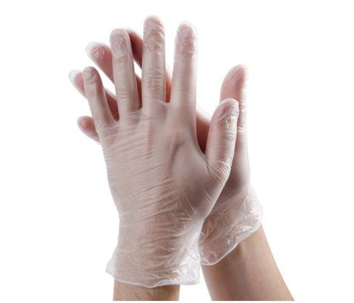 Hotpack VGMPF Set of 100 Pieces Medium Powder Free Vinyl Gloves - Zoom Image 3