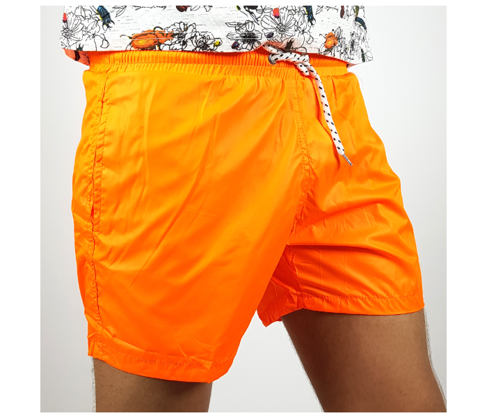 Bright Medium Swimming Shorts For Men - Orange - Zoom Image 1