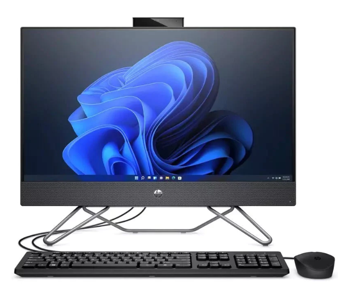 HP ALL IN ON  24-CB-1015NE-6J7G0EA-BLK 23.8 Inch FHD Intel i7 1255U Processor 16GB RAM 512GB SSD 2GB NVIDIA MX450 Graphics Windows 11 Home USB KeyBoard and Mouse - Black - Zoom Image 1