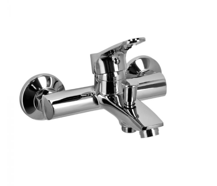 Geepas GSW61101 Wall Mounted Single Lever Bath Shower Mixer Tap - Silver - Zoom Image 2