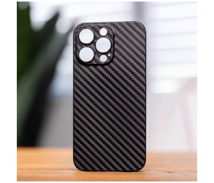 K-DOO Air Carbon Fiber Paper Back Skin Case for iPhone 13 Pro - Black - Zoom Image 2