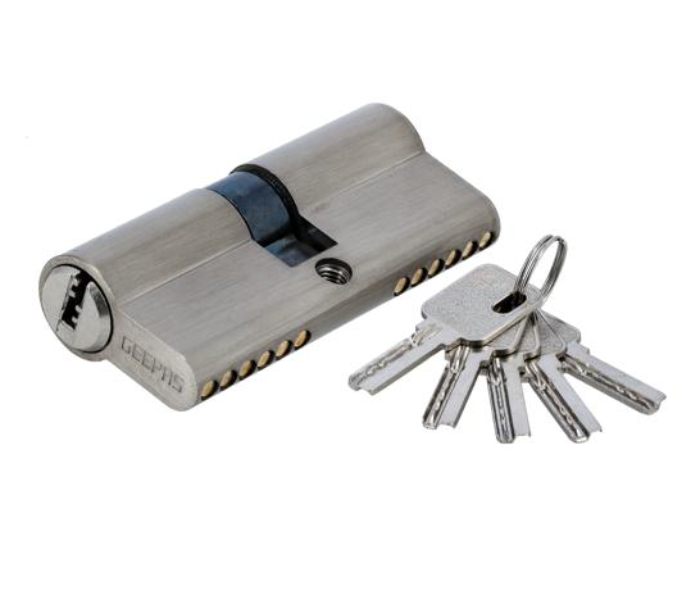 Geepas GHW65075 5 Keys Pin  Anti-Bump Anti-Drill Double Cylinder  Door Lock - Silver - Zoom Image 3