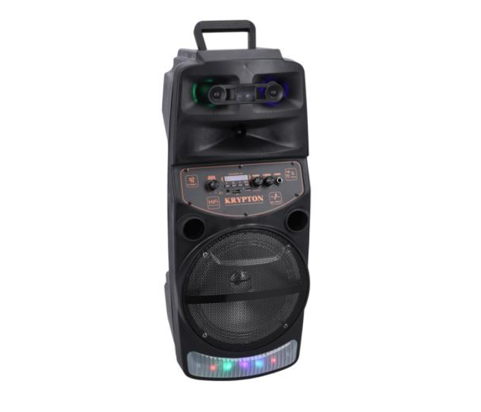 Krypton KNMS5192 8-inch Rechargeable Portable Speaker with Microphone - Black - Zoom Image 3