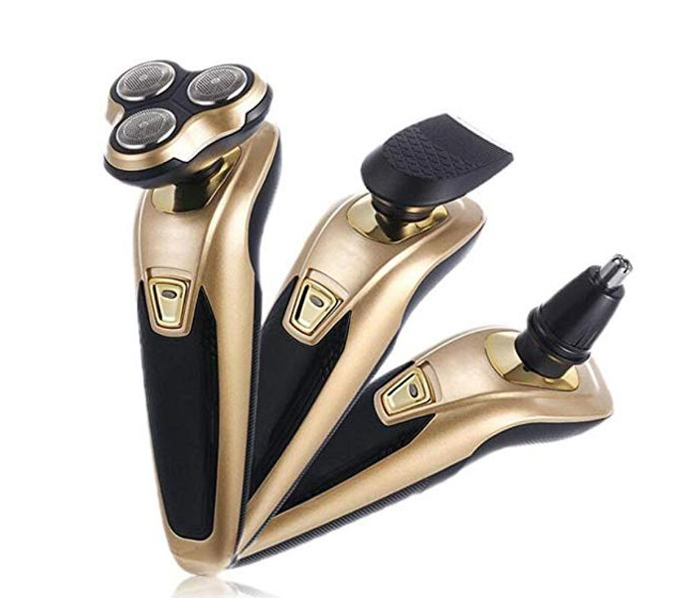 Three-In-One Rechargeable Shaver for Men - Black and Gold - Zoom Image 3