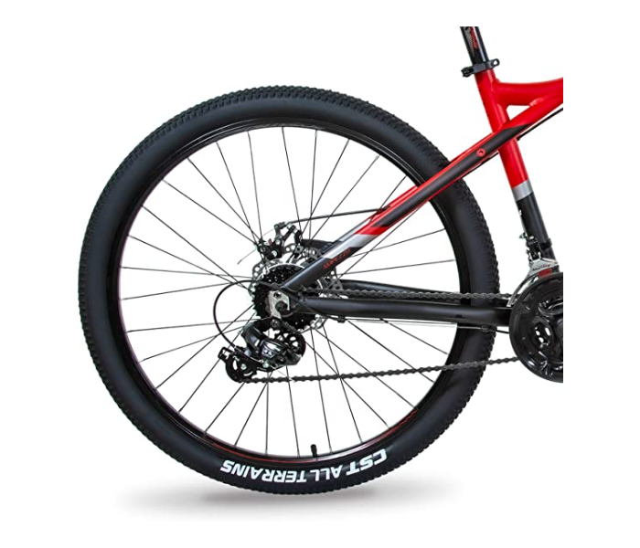 Spartan 27.5 Inch Ampezzo Mountain Bike Alloy Bicycle For Adult - Black and Red - Zoom Image 5