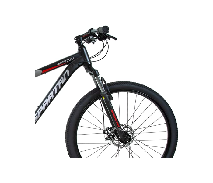 Spartan 27.5 Inch Ampezzo Mountain Bike Alloy Bicycle For Adult - Black and Red - Zoom Image 4