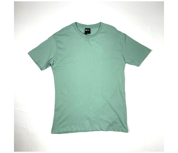 Regular Large Round Neck T-Shirt - Light Green - Zoom Image 3