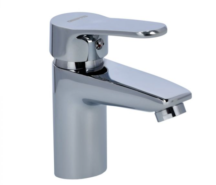 Geepas GSW61100 60cm Chrome Plated Single Lever Wash Basin Mixer - Silver - Zoom Image 1